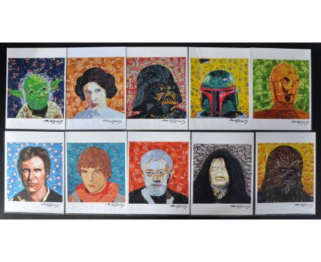 Estate of Jeremy Bulloch - Star Wars - Mike Coffey (Artist) 'May The Sauce Be With You' - a complete set of x10 artwork print