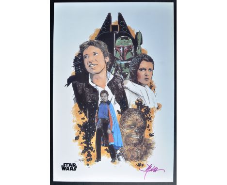 Estate of Jeremy Bulloch - Star Wars - Artwork - an official Star Wars lithograph artwork print depicting Han Solo, Princess 