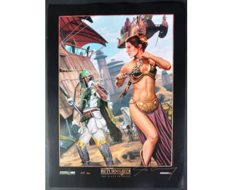 Estate of Jeremy Bulloch - Star Wars - Artwork - Joe Corroney (artist) - The Slave Princess - Star Wars Celebration Europe ex