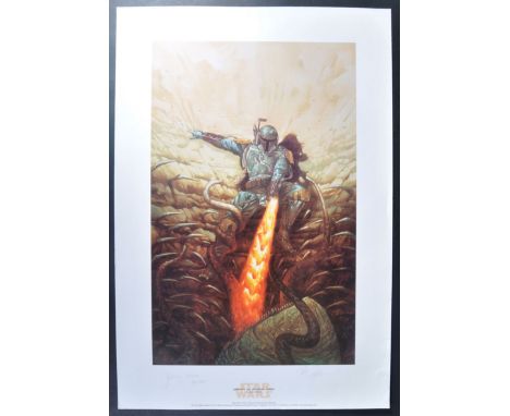 Estate of Jeremy Bulloch - Star Wars - Dave Dorman 'Boba Fett: Fall Of A Bounty Hunter' - large format officially licensed li