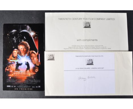 Estate of Jeremy Bulloch - Star Wars Revenge Of The Sith (2005) - Bulloch's personal ticket to the Premiere of the movie at L