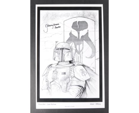 Estate of Jeremy Bulloch - Star Wars - Fan Art - Boba Fett - a fan art print after the original pencil and ink artwork by Lee