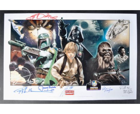 Estate of Jeremy Bulloch - Star Wars - Shane Kirshenblatt (Artist) - unique multi-signed autographed Limited Edition artwork 