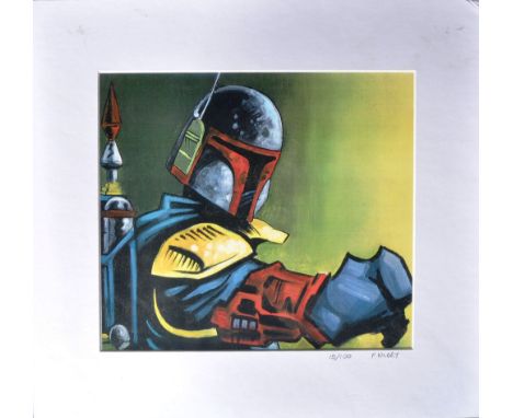 Estate of Jeremy Bulloch - Star Wars - Artwork - F. Kilbey (artist) - limited edition artwork print depicting Boba Fett. Sign