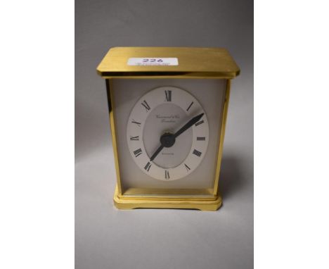 A modern Garrard and Co London brass cased carriage clock