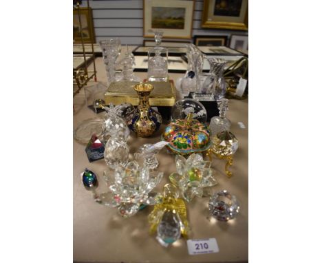 A selection of modern decorative glass wares including Caithness, Stuart and Sovereign