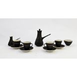 Dame Lucie Rie DBE (Austrian/British, 1902-1995) A stoneware coffee service for four, circa 1955,