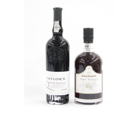 Taylors Quinta de Vargellas 1996 vintage port bottled in 1998, the bottle numbered ABC0242, 75cl, 20.5 vol, together with Gra