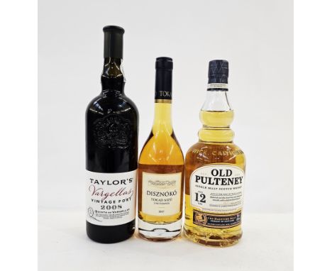 Old Pulteney 12 year old single malt scotch whisky, the Maritime malt, 70cl 40% vol, together with a bottle of Disznoko Tokaj