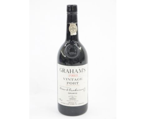 A Graham's 1983 vintage port bottled in 1985, 75cl&nbsp;
