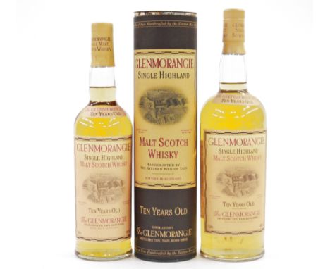 Glenmorangie 10 year old single Highland malt Scotch whisky, 1l, 40% vol, and a bottle of Glenmorangie 10 year old single Hig