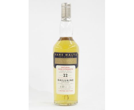 Dailuaine 22 year old natural cask strength single malt scotch whisky distilled in 1973, limited edition from the Rare Malts 