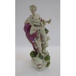 Meissen allegorical figure of Summer from the Seasons, circa 1750, blue crossed swords mark, after