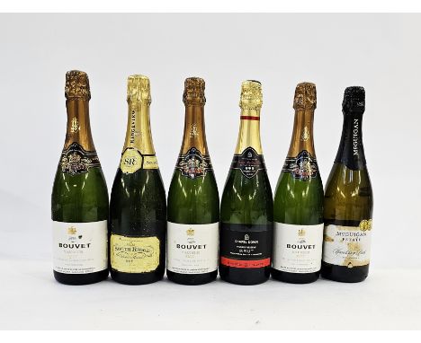 Three bottles of Bouvet Saumur Brut sparkling wine 12.5% vol 750ml, together with a McGuigan Estate sparkling brut non vintag