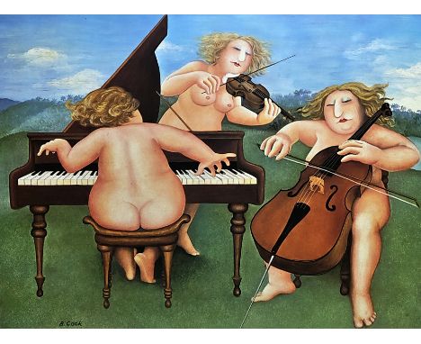Beryl Cook (1926-2008)  Coloured print 'Meadow Suite', published by the Alhambra Gallery Publications Limited, signed in penc