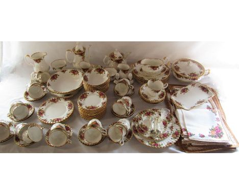 Large quantity of Royal Albert 'Old Country Roses' part dinner / tea service&nbsp;