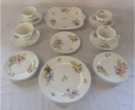 Shelley 'Wild Flowers' part tea service (1 cup af)