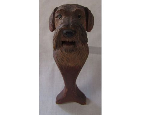 Wooden nut cracker in the form of a dog
