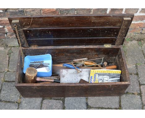 Tool box with hand tools