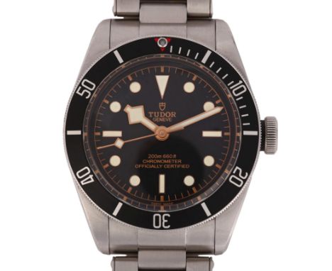 TUDOR - a stainless steel Black Bay automatic bracelet watch, ref. 79230N, circa 2021, black dial with luminous dot and baton