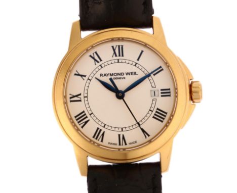 RAYMOND WEIL - a lady's 18k gold plated Tradition quartz wristwatch, ref. 5376, circa 2012, white dial with Roman numeral hou