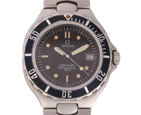 OMEGA - a stainless steel Seamaster Professional 200M 'Pre-Bond' quartz calendar bracelet watch, ref. 396.1052, circa 1990s, 