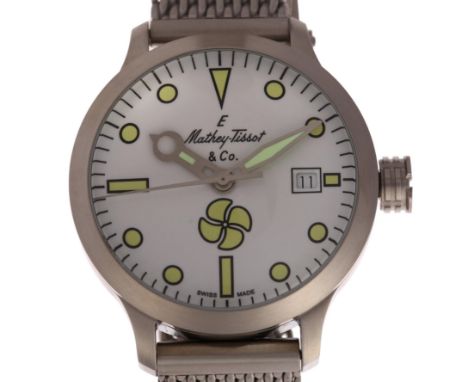 MATHEY-TISSOT & CO - a limited edition stainless steel Elica automatic calendar bracelet watch, ref. U-121AI, circa 2021, whi