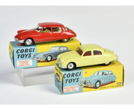 Corgi Toys, 210S Citroen DS &amp; 208S Jaguar 2-4 Litre Saloon, Great Britain, 1:43, Okt, Z 1/1-2