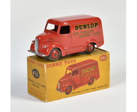 Dinky Toys, Trojan Van, "DUNLOP", England, 1:43, Druckguss, Okt. Z 2, Z 1