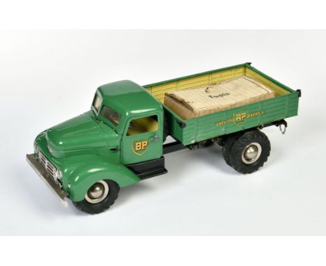 Gama, LKW 501 Sondermodell BP, W.-Germany, 41 cm, Blech, UW &amp; Schaltung ok, mit Werkzeug, Schlüssel, Schuber und Führersc