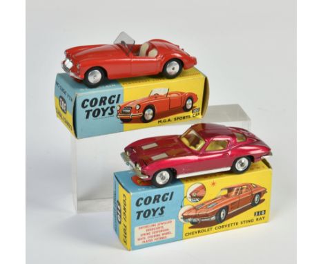 Corgi Toys, 310 Chevrolet Corvette Sting Ray & 302 MGA, Great Britain, 1:43, Okt, Z 1/1-