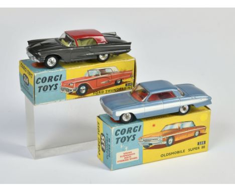 Corgi Toys, 235 Oldsmobile Super &amp; 214 Ford Thunderbird, Great Britain, 1:43, Okt, Z 1/1-