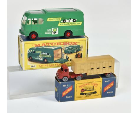 Matchbox, Jennings Cattle Truck &amp; BP Racing Car Transporter, England, Druckguss, Okt, Z 1/1-