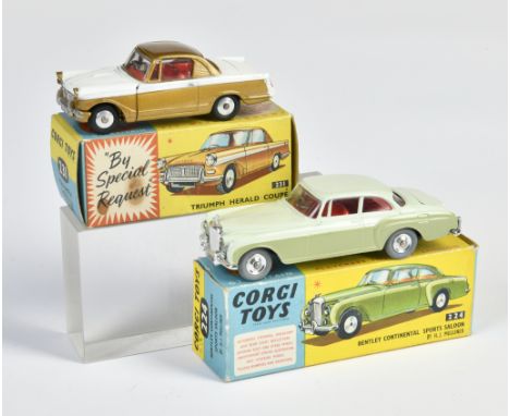 Corgi Toys, 321 Triumph &amp; 224 Bentley Continental, Great Britain, 1:43, Okt, Z 1