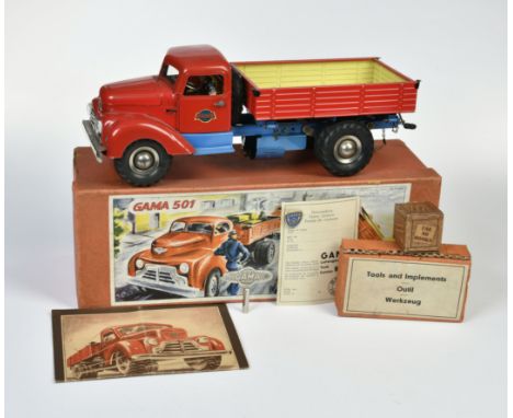 Gama, LKW 501, W.-Germany, 40 cm, Blech, mit div. Zubehör, Okt Z 1-, Z 1