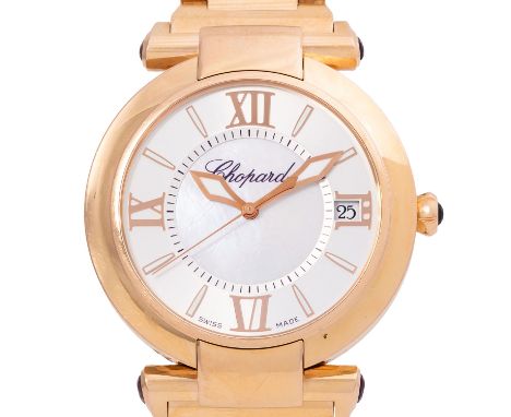 CHOPARD Imperiale Ref. 4241 Damen Armbanduhr. 18K Roségold mit Glasboden, Band mit 18K Weißgold Faltschließe. Bandanstöße und