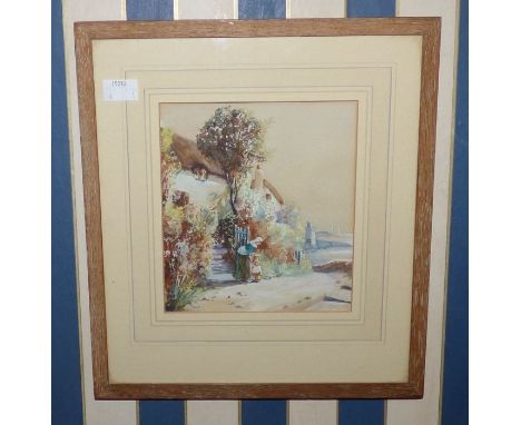 1x Unsigned watercolour @ Lymstone on the Axe estuary&nbsp; measures 17cm x 15cm inside of mount. outside of frame 27cm x 31c