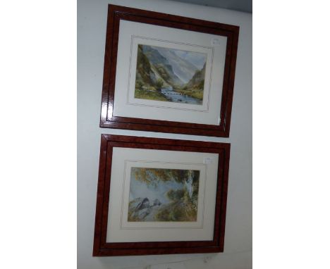 Harold Gresley, lions head print & Dovedale stepping stones, framed. 36cm x 31cm2 prints in lot