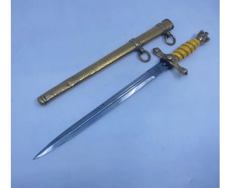 German WW2, Kriegsmarine Dress Dagger, Officers, with scabbard.&nbsp;