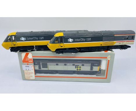 A Lima OO Gauge Class 26 001 BR Railfreight Livery Diesel Locomotive Boxed, with a Hornby Pair of Class 43 Intercity 125 Powe