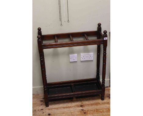 Late 19th Century four division stick stand, 84cm by 66cm.