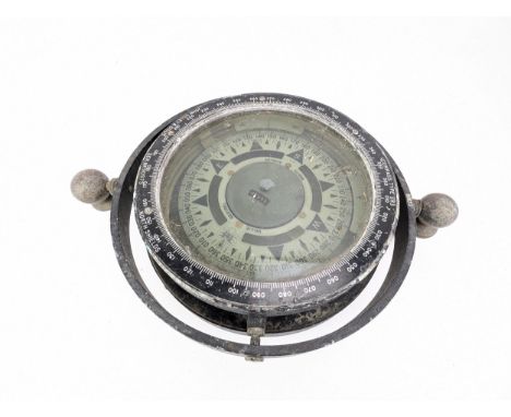 A Gillie Sestrel - North Shields Type SR3 shops compass, 24cm dia on a stand with brass mountingsLocation:If there is no cond