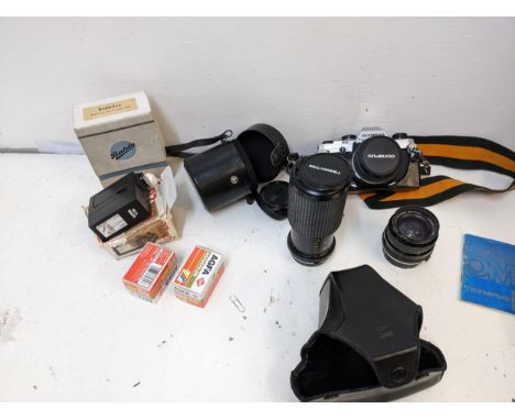 Photographic equipment to include an Olympus OM10, Bell & Howell 80-205 and a Hoya 52mm lensLocation: If there is no conditio