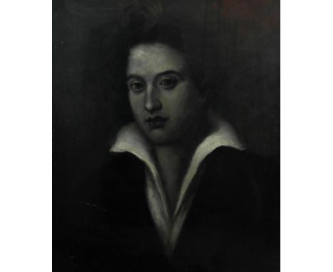 Naïve School (18th/19th century): Portrait of Percy Bysshe Shelley, oil on canvas, H 59 x W 49 cm.   Provenance: the collecti