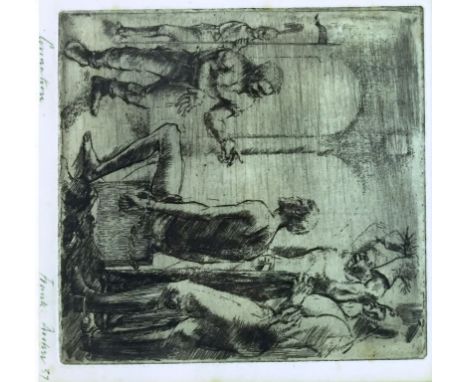 Frank Archer, R.A., R.W.S. (British, 1912-1995):
Coronation, etching, signed, titled & dated '37 in pencil, H 10.5 x W 10 cm 