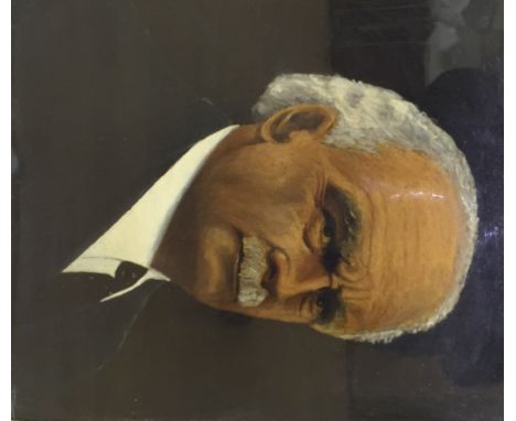 English School (20th century):
Portrait of Lloyd George, oil on board, H 46 x W 36 cm.  Provenance: the collection of the lat