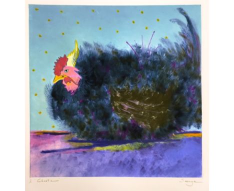 Saurage (20th century): Two hand signed coloured etching & aquatints, 'Charlie' & 'Four Star General' 