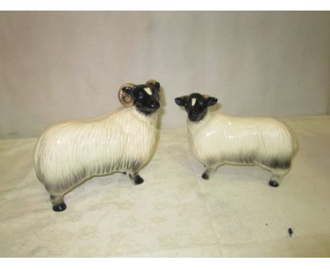 1970`s Ceramic figures of a Ram and an Ewe