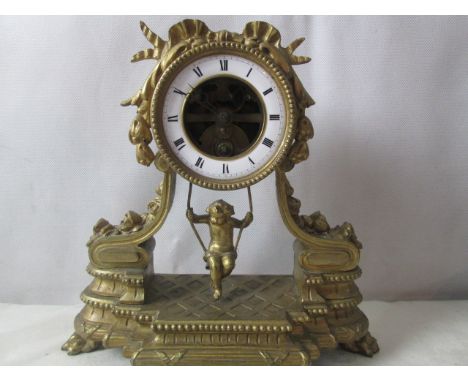 A late 19th century French mantel clock