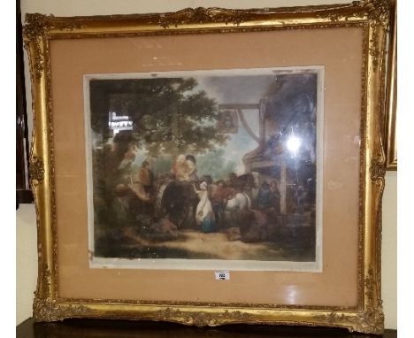 A 19th Century Coloured Print; signed LR in good original frame.